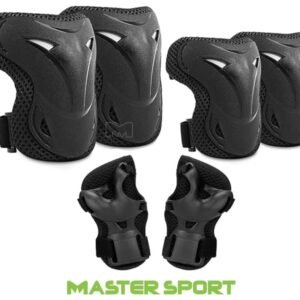 סט מגנים לגלגיליות ואופניים DERBY BLACK PROTECTIVE GEAR