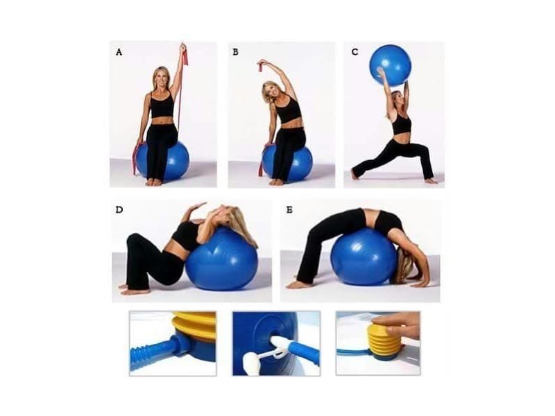 כדור פיזיו ופילאטיס עם משאבה PILATES GYM BALL – תמונה 3