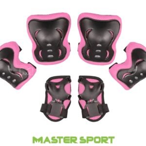 סט מגנים לגלגיליות ואופניים PINK/BLACK PROTECTIVE GEAR