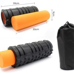גליל פילאטיס קצר חלול וגליל ספוג לעיסוי MASSAGE FOAM ROLLER